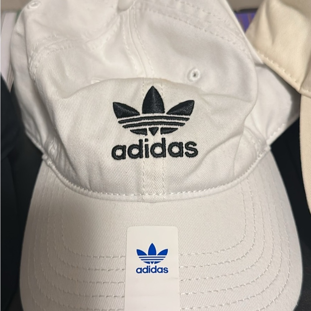 Adidas Classic White Cap with Black Emblem